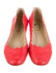 Chloé Leather Scalloped Accent Ballet Flats