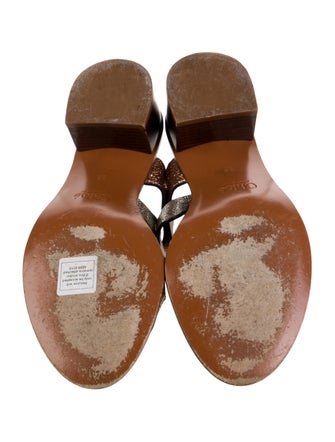 Chloé Leather Scalloped Accent Slides