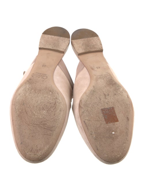 Chloé Suede Scalloped Accent Mules