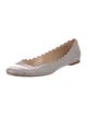 Chloé Leather Scalloped Accent Ballet Flats