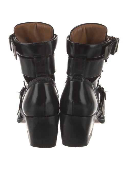 Chloé Leather Cutout Accent Lace-Up Boots
