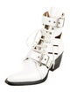 Chloé Leather Cutout Accent Lace-Up Boots