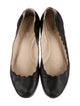 Chloé Leather Scalloped Accent Ballet Flats