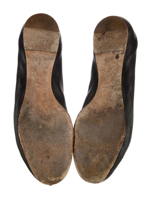 Chloé Leather Scalloped Accent Ballet Flats