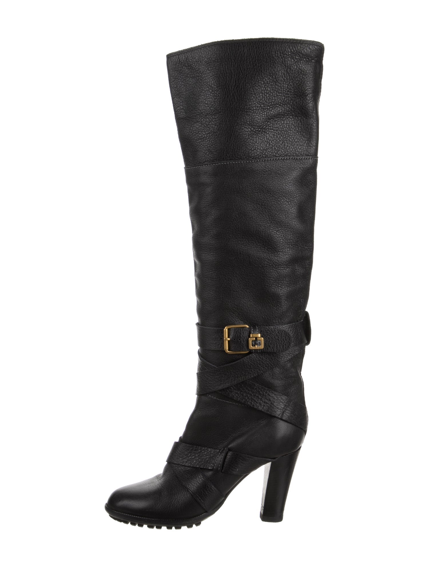 Chloé Leather Animal Print Lace-Up Boots