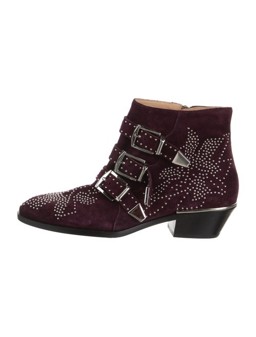 Chloé Printed Studded Accents Western Boots