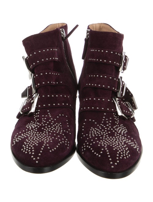 Chloé Printed Studded Accents Western Boots