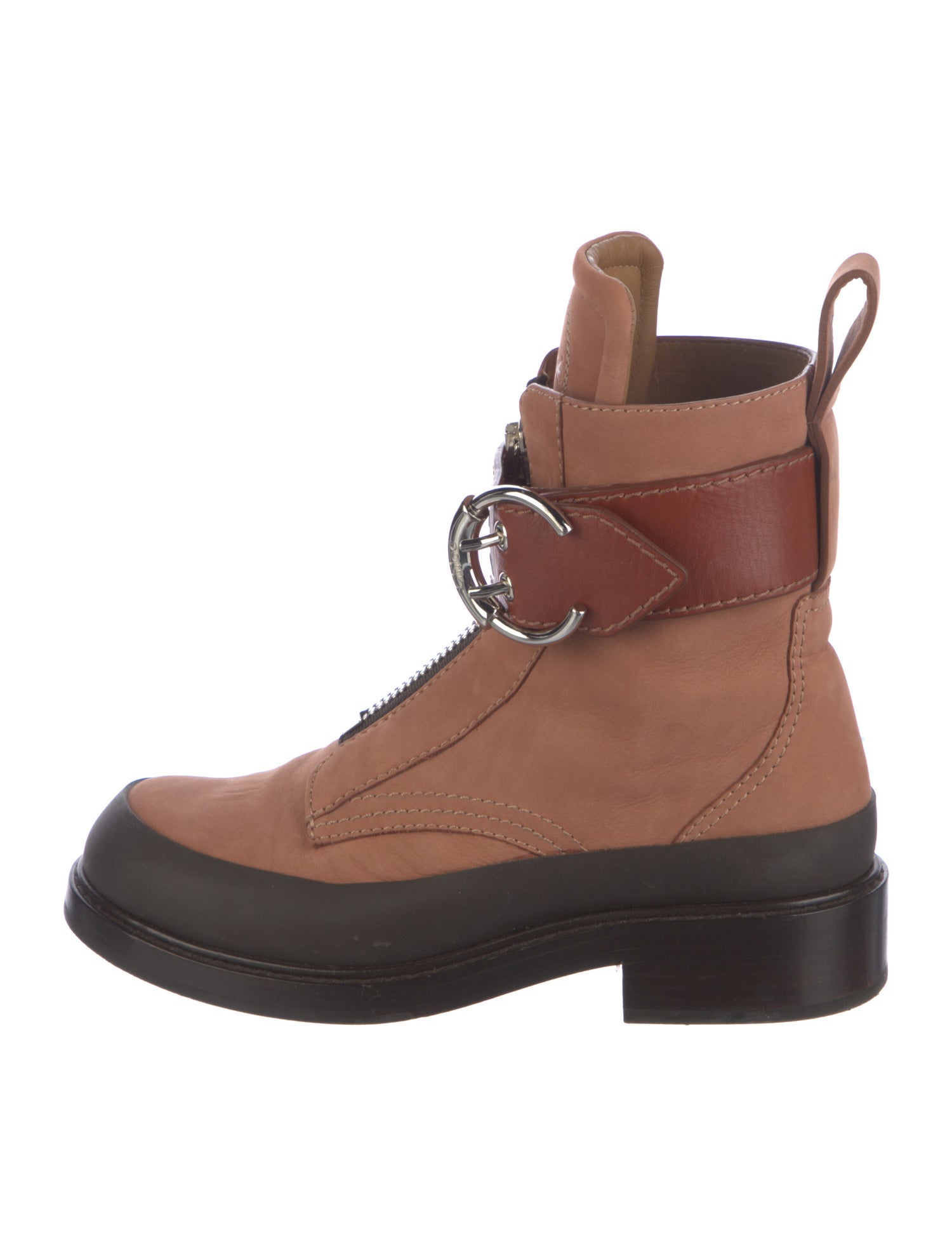 Chloé Leather Combat Boots