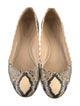 Chloé Leather Animal Print Ballet Flats