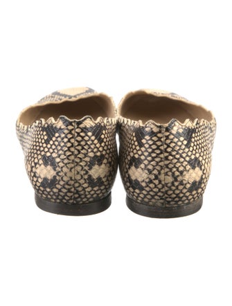 Chloé Leather Animal Print Ballet Flats
