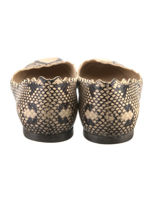 Chloé Leather Animal Print Ballet Flats