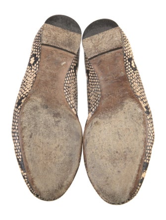 Chloé Leather Animal Print Ballet Flats