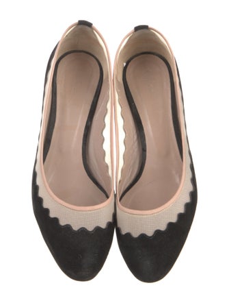 Chloé Suede Mesh Accents Pumps
