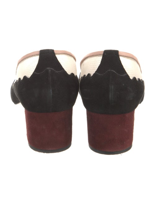 Chloé Suede Mesh Accents Pumps