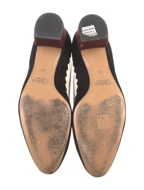 Chloé Suede Mesh Accents Pumps