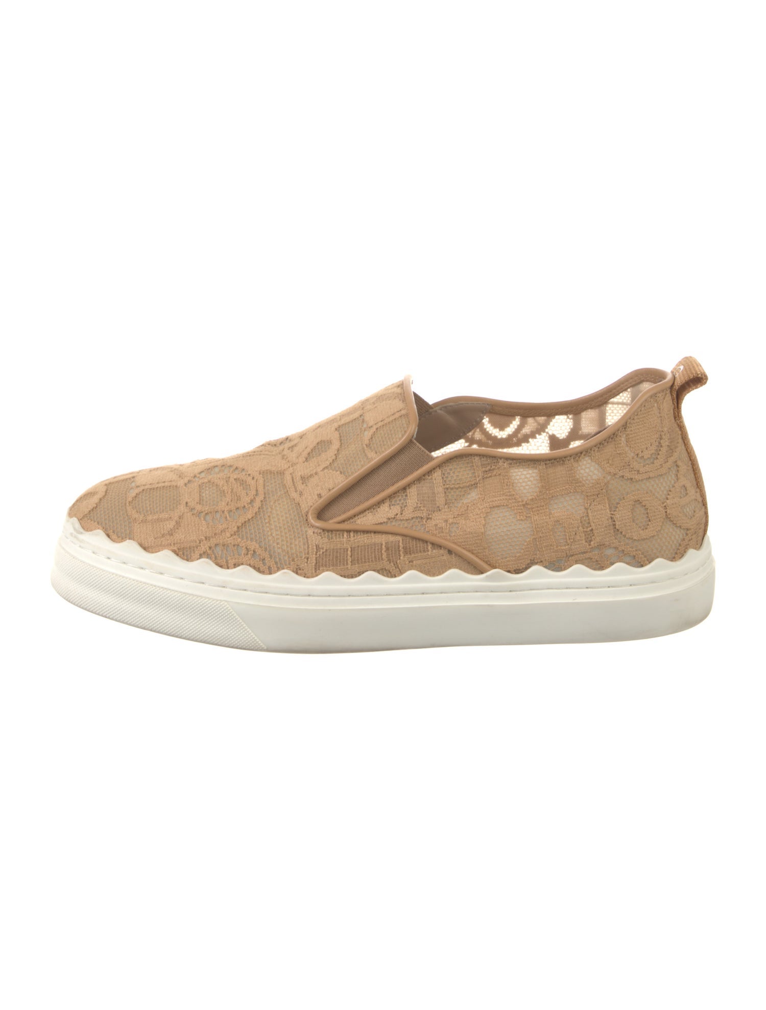 Chloé Lace Scalloped Accent Sneakers