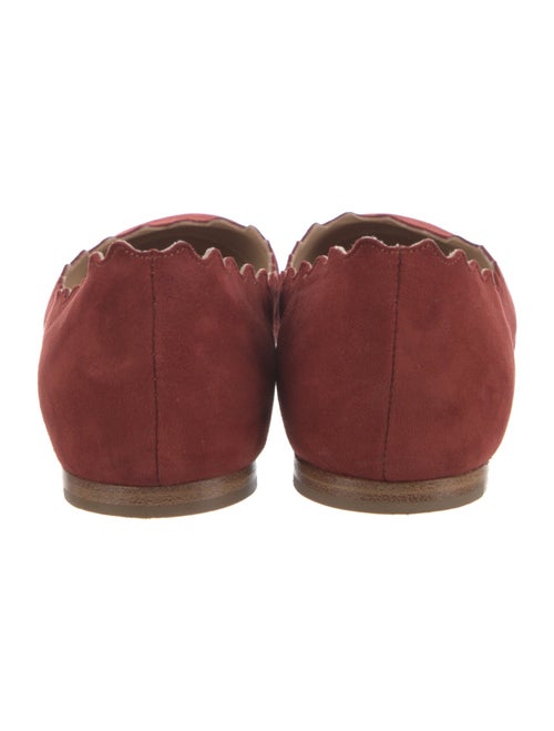 Chloé Suede Scalloped Accent Ballet Flats