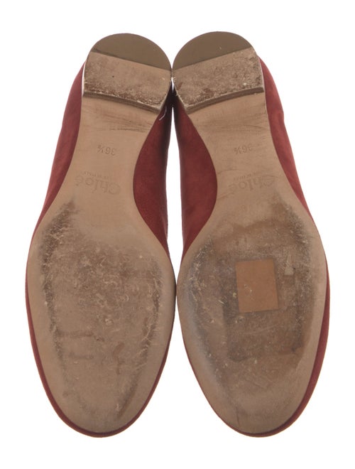 Chloé Suede Scalloped Accent Ballet Flats