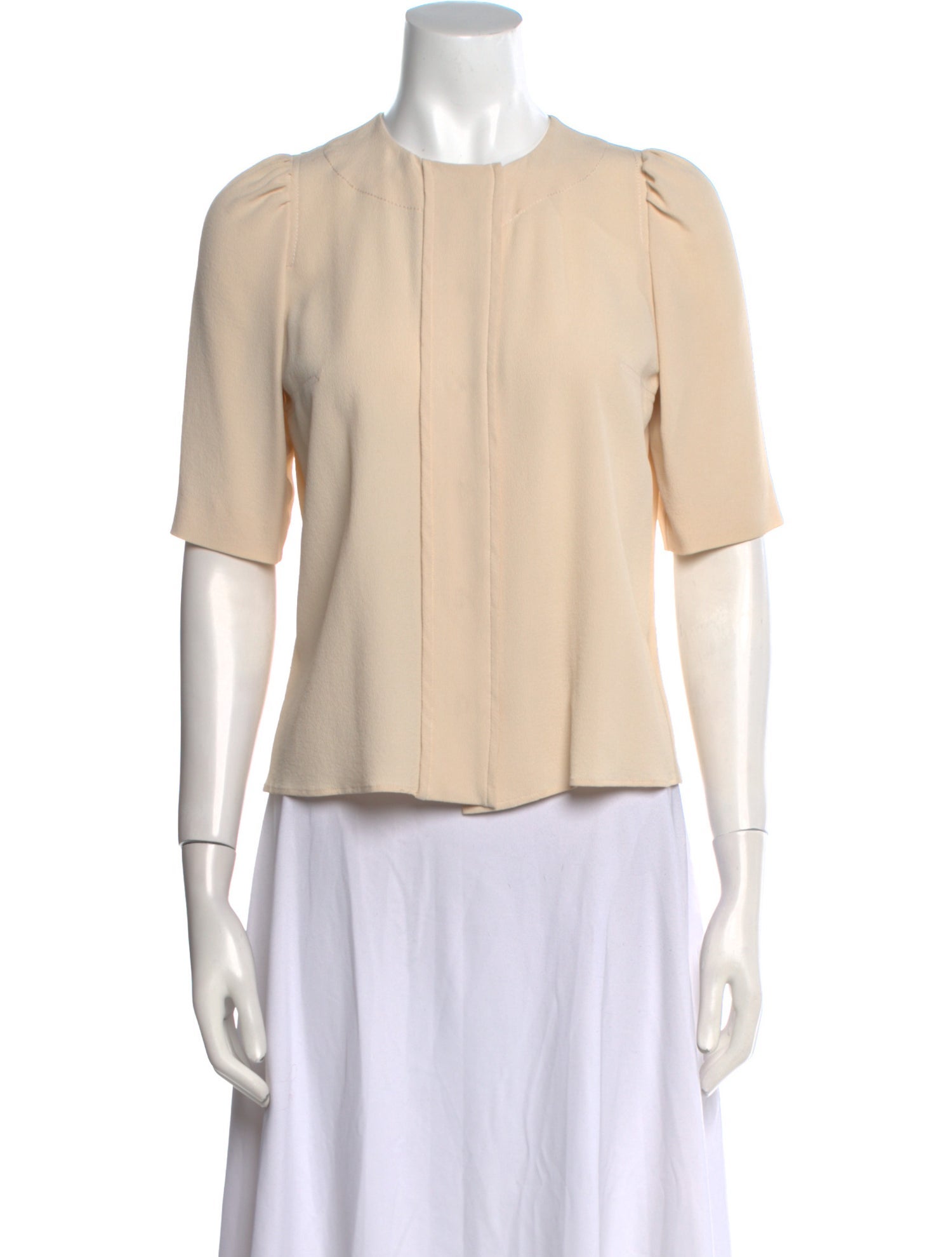 Chloé Silk Crew Neck Blouse