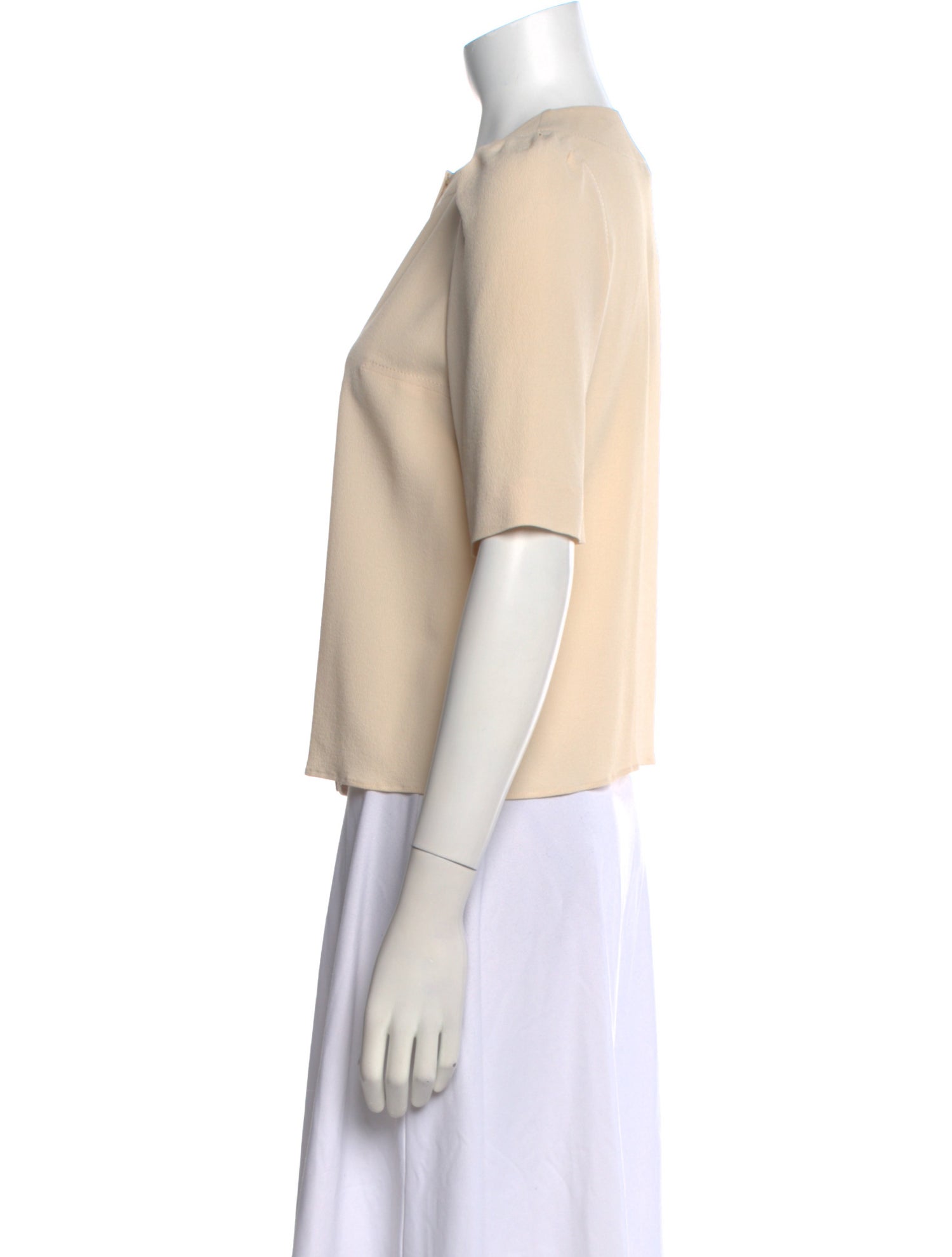 Chloé Silk Crew Neck Blouse
