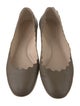 Chloé Leather Scalloped Accent Ballet Flats