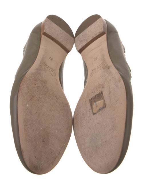 Chloé Leather Scalloped Accent Ballet Flats
