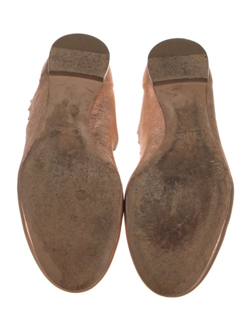 Chloé Leather Scalloped Accent Ballet Flats