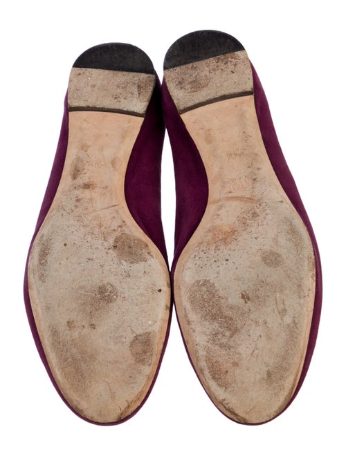 Chloé Suede Scalloped Accent Ballet Flats