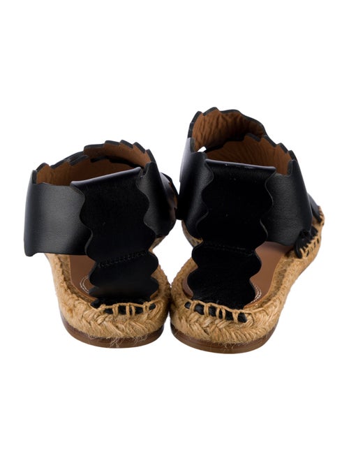 Chloé Leather Scalloped Accent Espadrilles