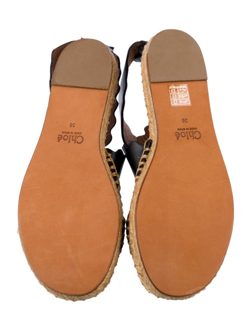 Chloé Leather Scalloped Accent Espadrilles