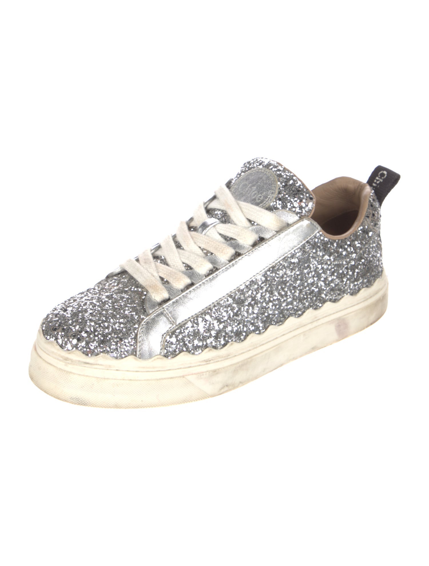 Chloé Glitter Glitter Accents Sneakers