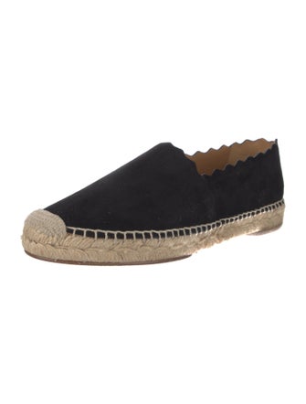 Chloé Suede Scalloped Accent Espadrilles