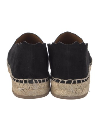 Chloé Suede Scalloped Accent Espadrilles