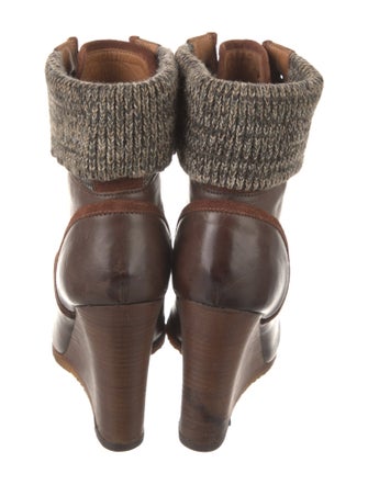 Chloé Leather Lace-Up Boots