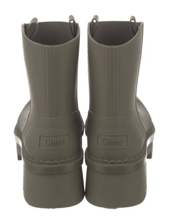 Chloé Rubber Scalloped Accent Rain Boots