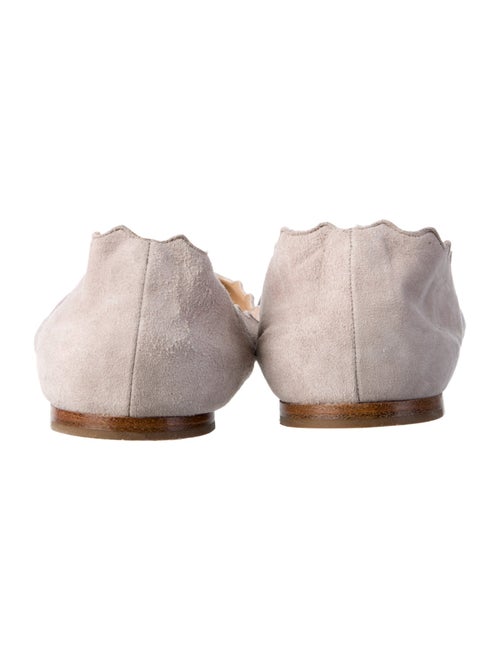 Chloé Suede Scalloped Accent Ballet Flats