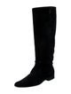 Chanel Interlocking CC Logo Suede Riding Boots