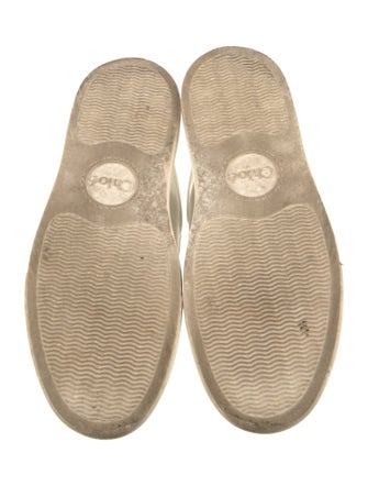 Chloé Leather Scalloped Accent Sneakers