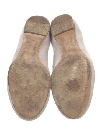 Chloé Suede Scalloped Accent Ballet Flats