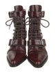 Chloé Leather Cutout Accent Lace-Up Boots