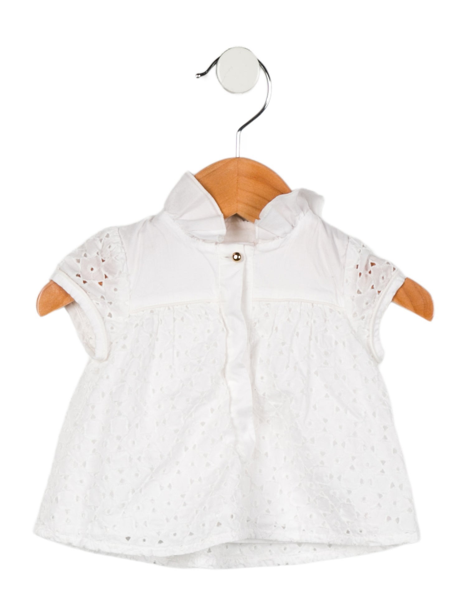 Chloé Infant Girls' Solid Short Sleeve Blouse