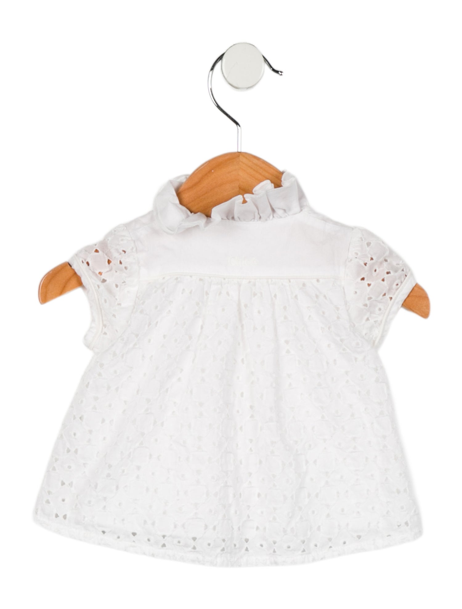 Chloé Infant Girls' Solid Short Sleeve Blouse