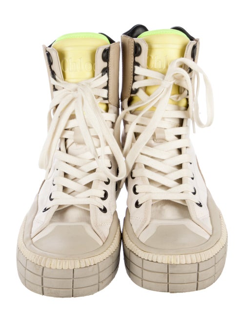 Chloé Nylon Colorblock Pattern Sneakers