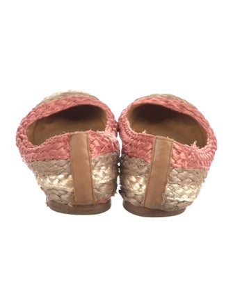 Chloé Raffia Striped Ballet Flats