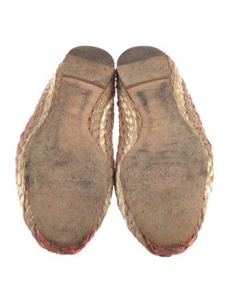 Chloé Raffia Striped Ballet Flats