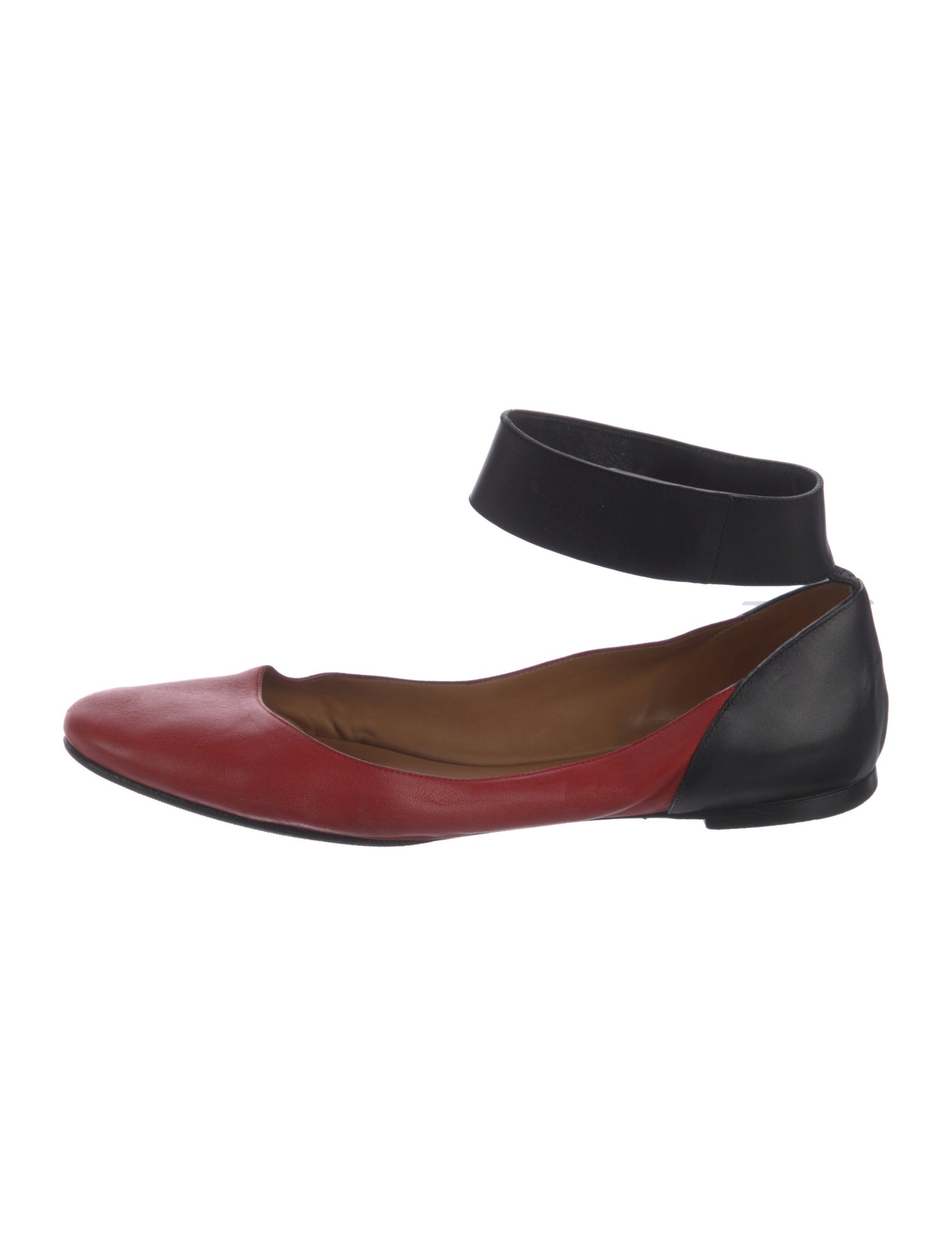 Chloé Leather Colorblock Pattern Ballet Flats