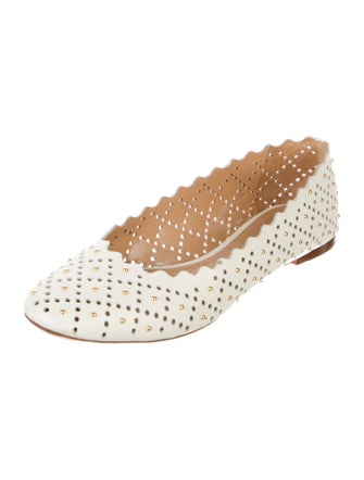 Chloé Leather Lasercut Accents Flats
