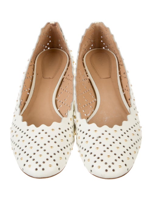 Chloé Leather Lasercut Accents Flats