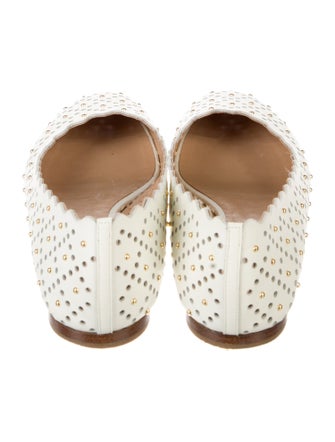 Chloé Leather Lasercut Accents Flats