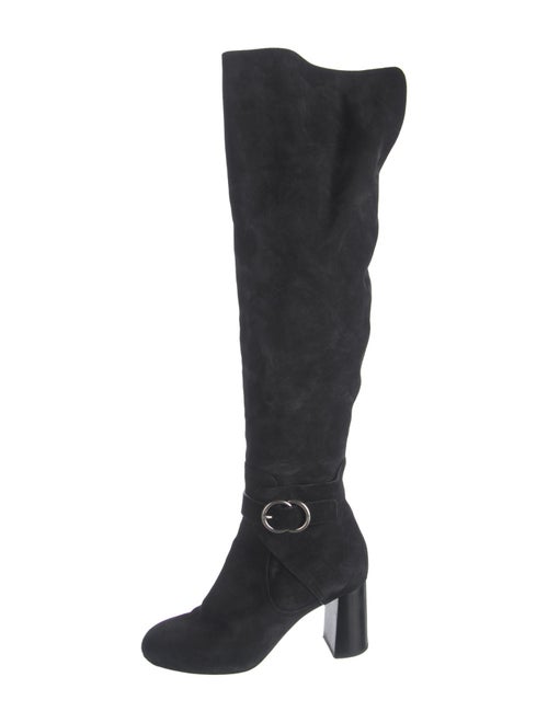 Chloé Suede Leather Trim Embellishment Boots